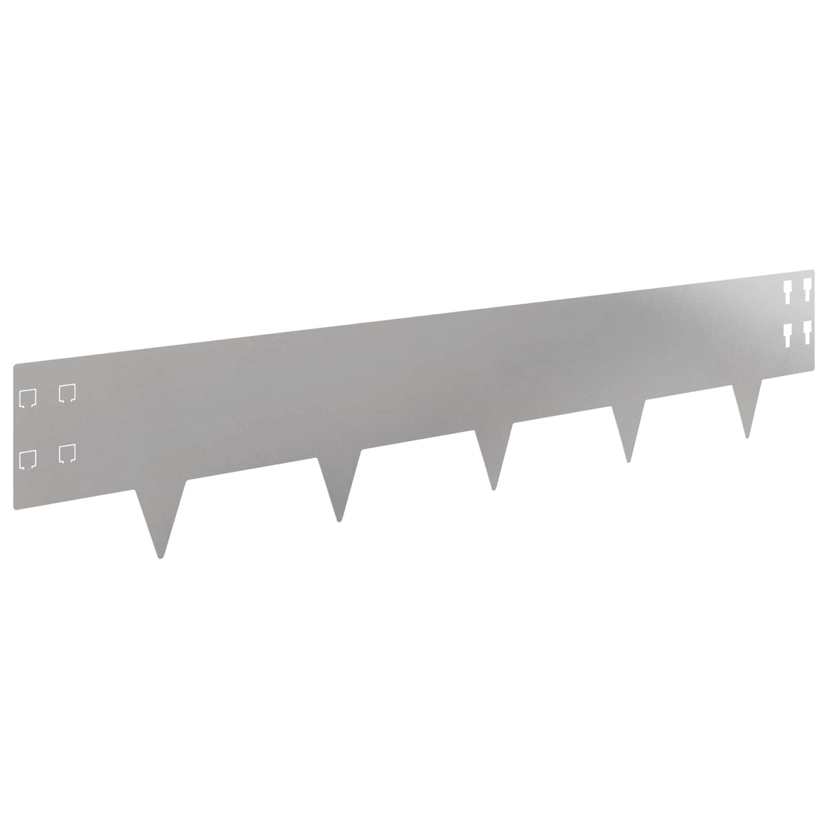 vidaXL Lawn Edging 50 pcs 100 x 20 cm Stainless Steel Silver 2