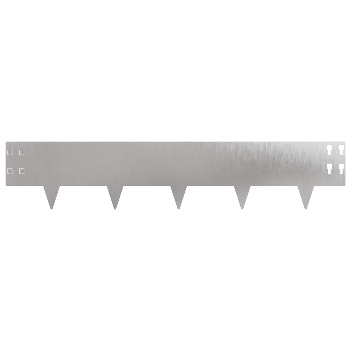 vidaXL Lawn Edging 50 pcs 100 x 20 cm Stainless Steel Silver 5
