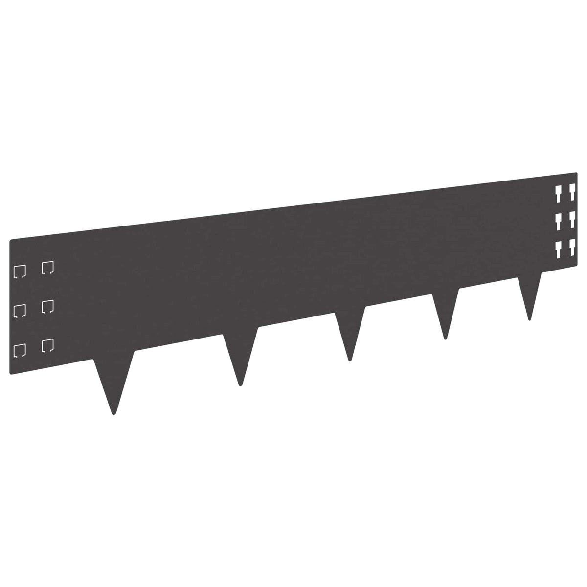 Lawn Edging 100 x Steel 20 pcs Height 25 cm Black