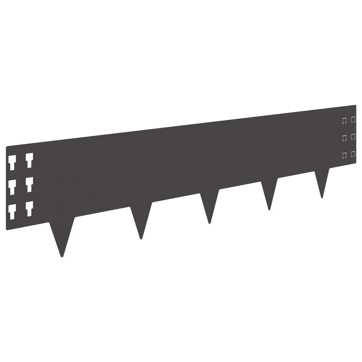 Lawn Edging 100 x Steel 20 pcs Height 25 cm Black