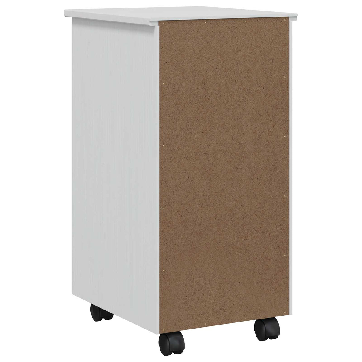 Rolling Cabinet with Drawers CORONA White 4 drawers