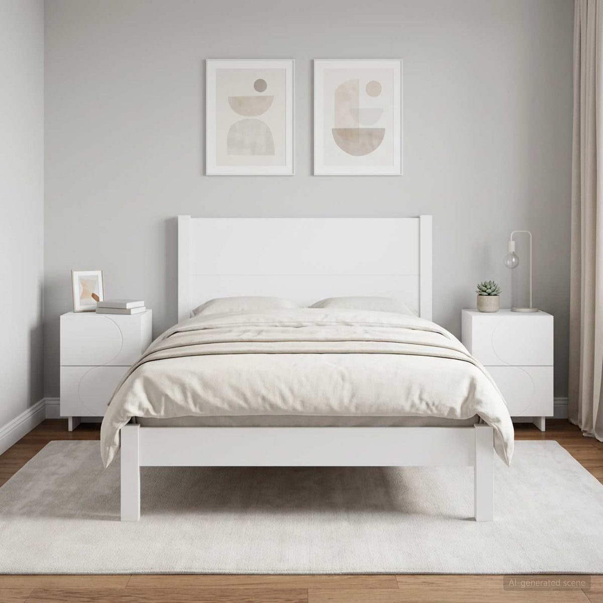 Bedside Cabinet 33.5 x 34.5 x 50 cm White 2
