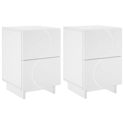 Bedside Cabinet 33.5 x 34.5 x 50 cm White 2