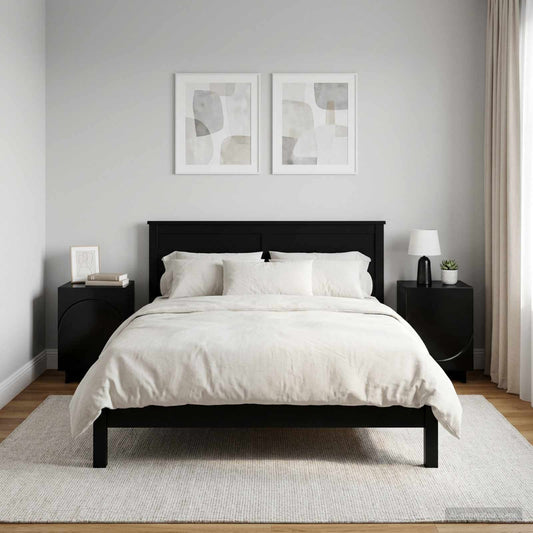 Bedside Cabinet 33.5 x 34.5 x 50 cm Black