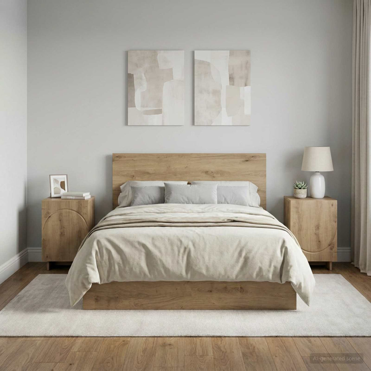 Bedside Cabinet 33.5 x 34.5 x 50 cm Artisan oak