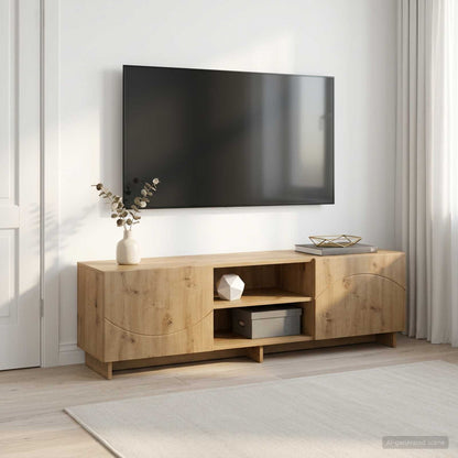 TV Stand Engineered Wood 140 x 34.5 x 40 cm Artisan oak