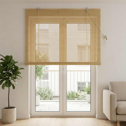 Roller Blind Natural Bamboo 150 cm 220 cm