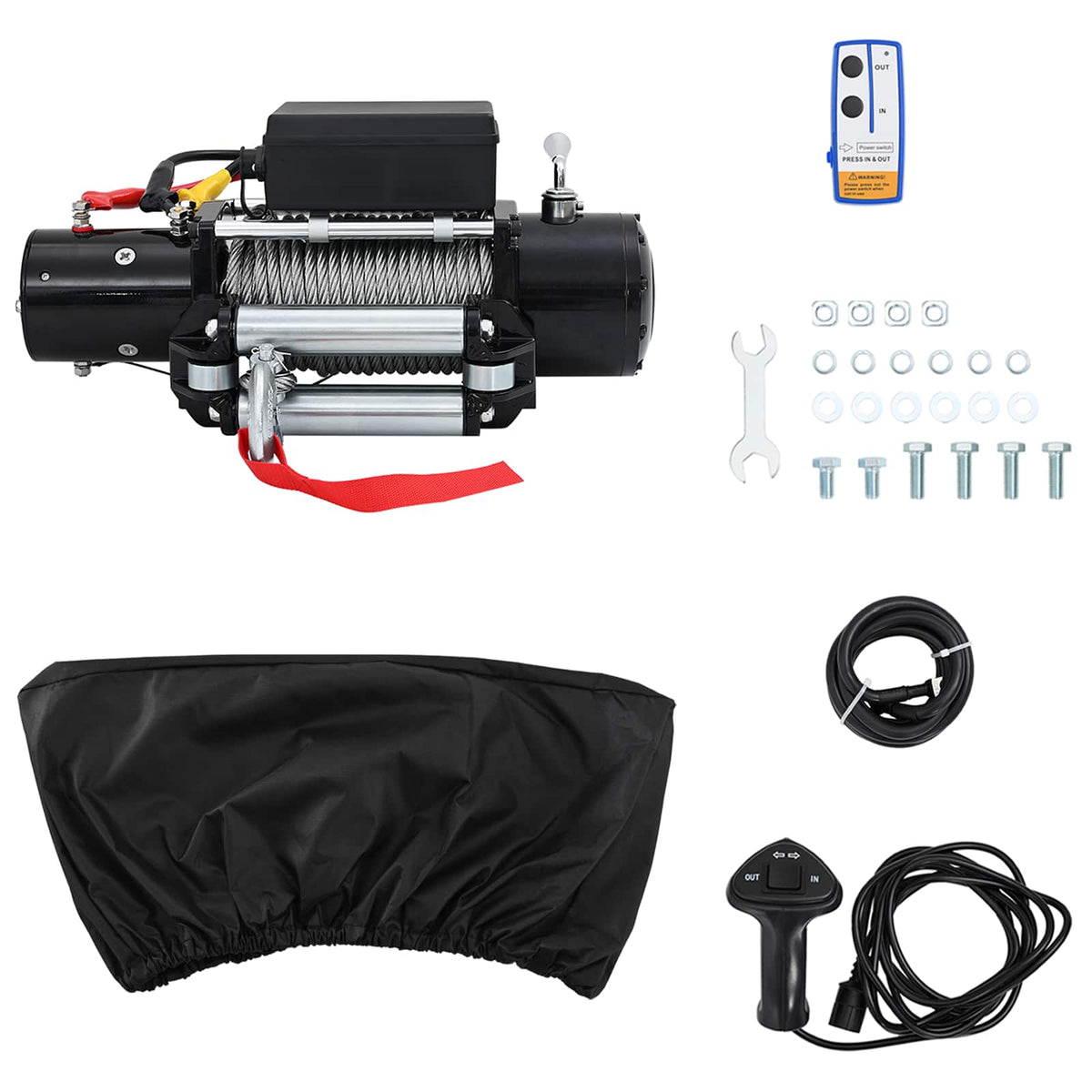 vidaXL Electric Winch PVC Black 1