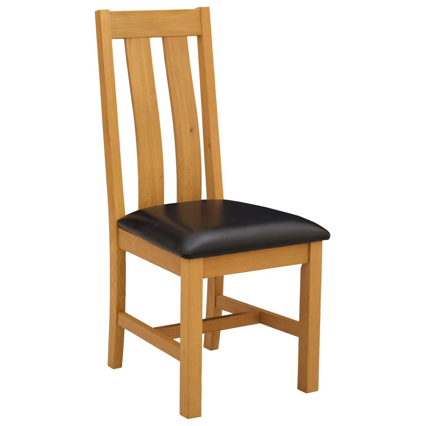 vidaXL Dining Set 5 pcs Black Solid Oak Wood 4