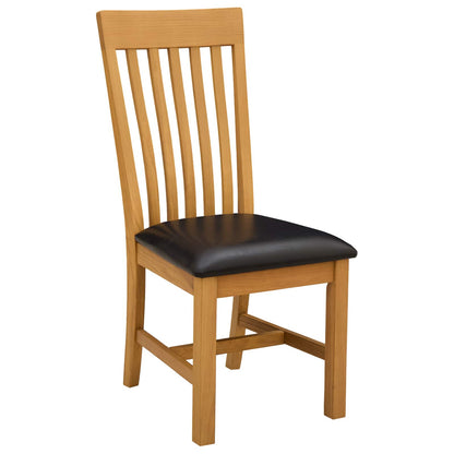 vidaXL Dining Set 5 pcs Black Solid Oak Wood 4