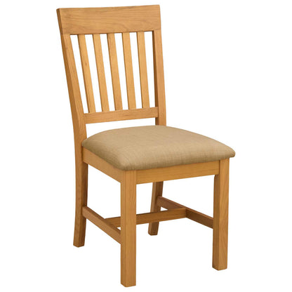 vidaXL Dining Set 5 pcs Beige Solid Oak Wood 4