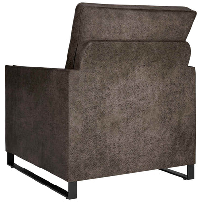 vidaXL Single Sofa Dark Grey 70 x 81 x 82 cm Faux Suede Fabric 5
