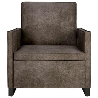 vidaXL Single Sofa Dark Grey 70 x 81 x 82 cm Faux Suede Fabric 3