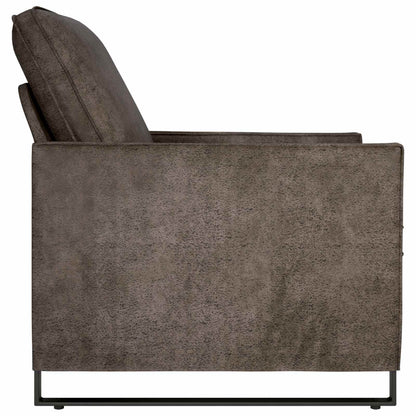 vidaXL Single Sofa Dark Grey 70 x 81 x 82 cm Faux Suede Fabric 4
