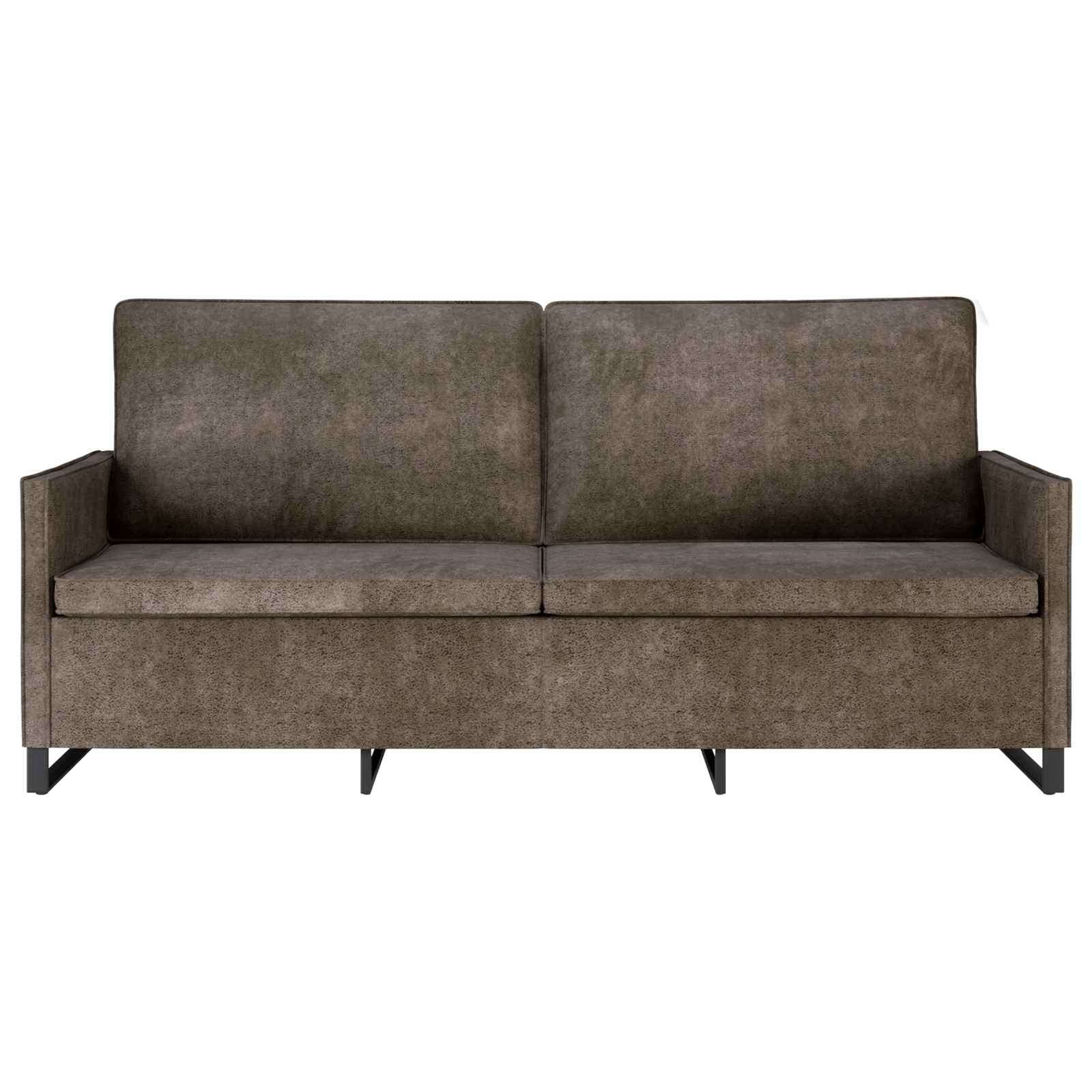 vidaXL 3 Seater Sofa Dark Grey 190 x 81 x 82 cm Faux Suede Fabric 3