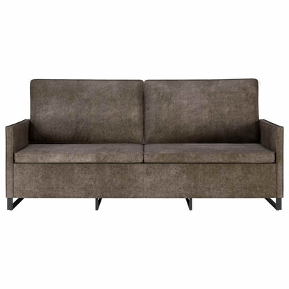 vidaXL 3 Seater Sofa Dark Grey 190 x 81 x 82 cm Faux Suede Fabric 3