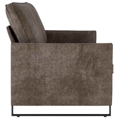 vidaXL 3 Seater Sofa Dark Grey 190 x 81 x 82 cm Faux Suede Fabric 4