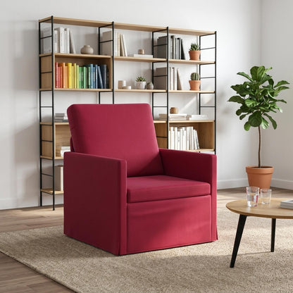 Armchair 70 x 81 x 82 cm Velvet 60 cm Wine red