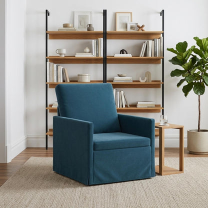 Armchair 70 x 81 x 82 cm Velvet 60 cm Blue