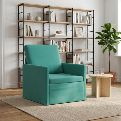 Armchair 70 x 81 x 82 cm Velvet 60 cm Turquoise