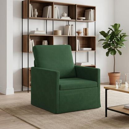 Armchair 70 x 81 x 82 cm Corduroy Fabric 60 cm Jungle green
