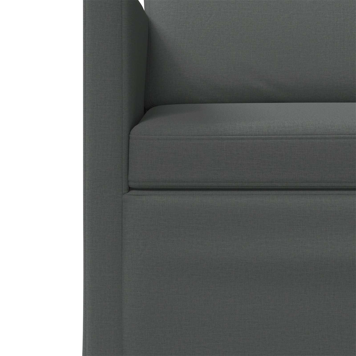 2 Seater Sofa 130 x 81 x 82 cm Fabric 120 cm Dark grey