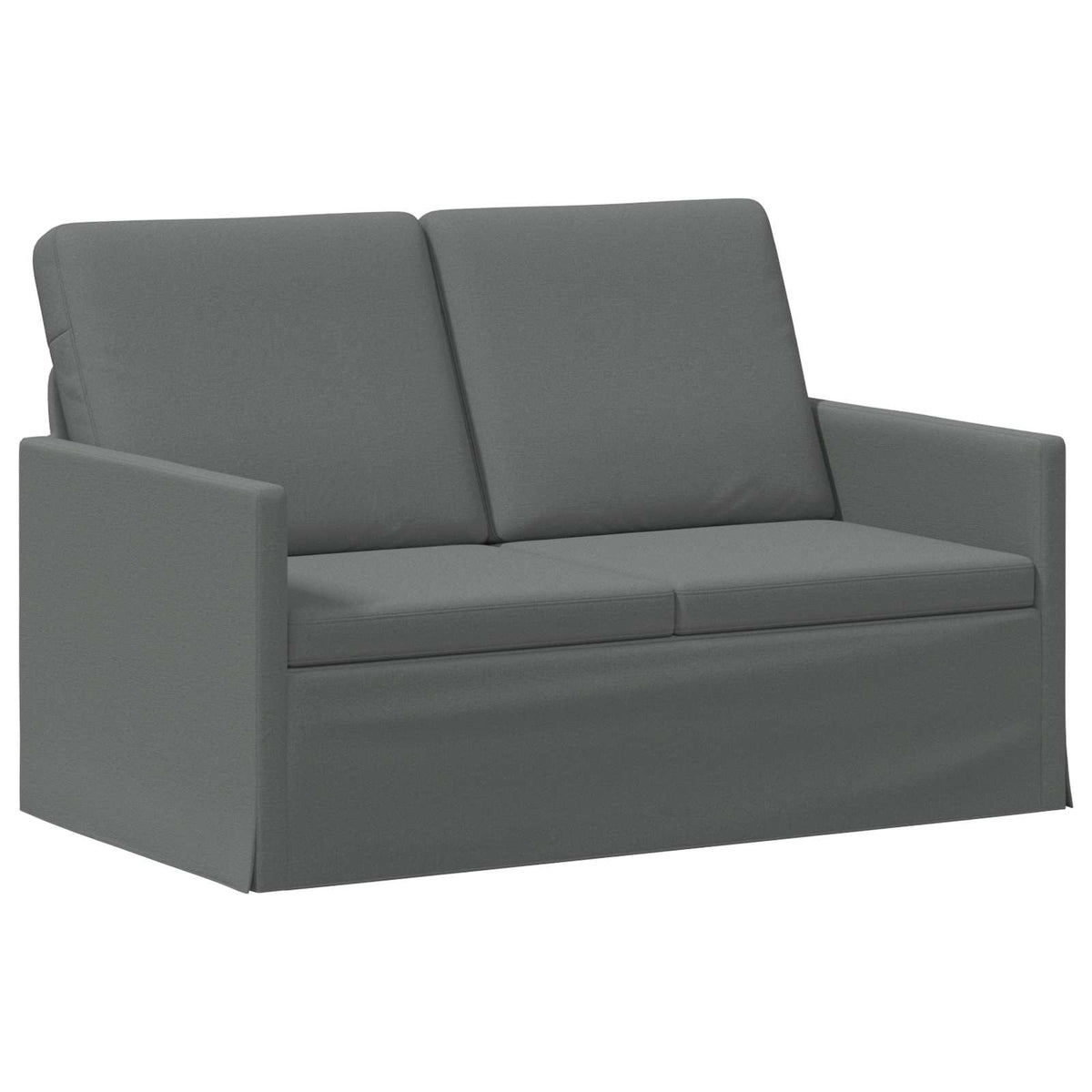 2 Seater Sofa 130 x 81 x 82 cm Fabric 120 cm Dark grey