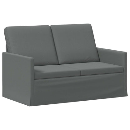 2 Seater Sofa 130 x 81 x 82 cm Fabric 120 cm Dark grey