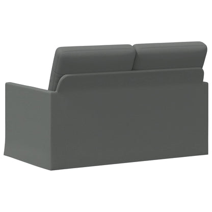 2 Seater Sofa 130 x 81 x 82 cm Fabric 120 cm Dark grey