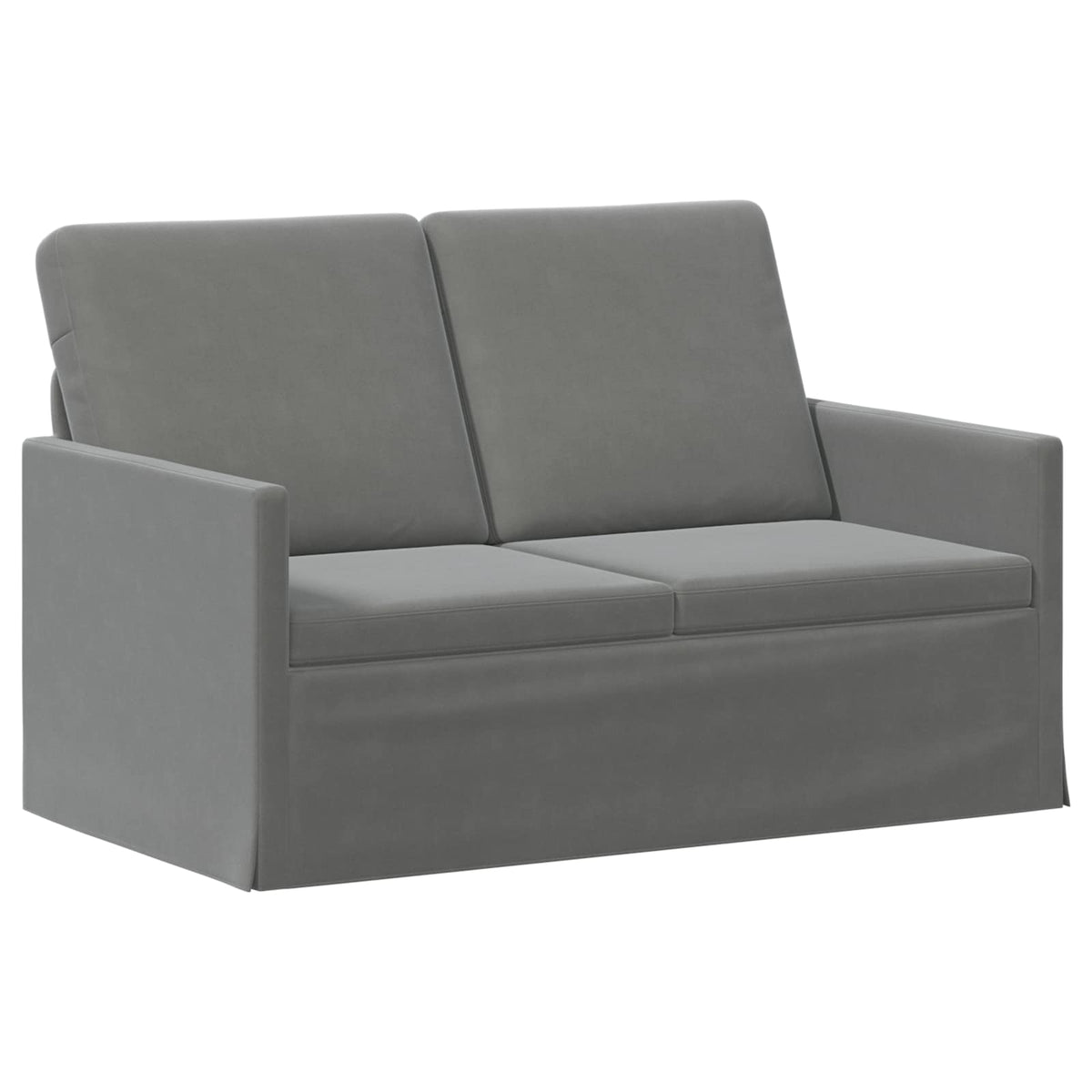 2 Seater Sofa 130 x 81 x 82 cm Velvet 120 cm Dark grey