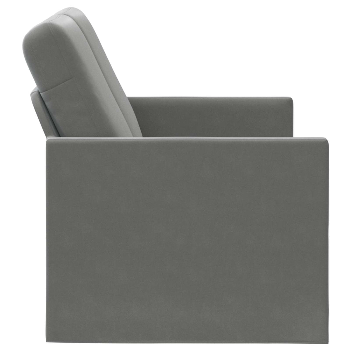 2 Seater Sofa 130 x 81 x 82 cm Velvet 120 cm Dark grey