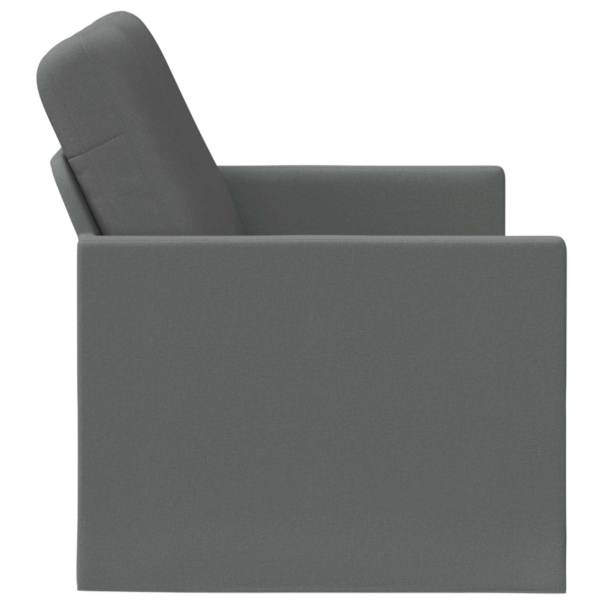 2 Seater Sofa 150 x 81 x 82 cm Fabric 140 cm Dark grey