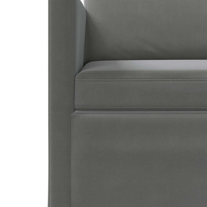 2 Seater Sofa 150 x 81 x 82 cm Velvet 140 cm Dark grey