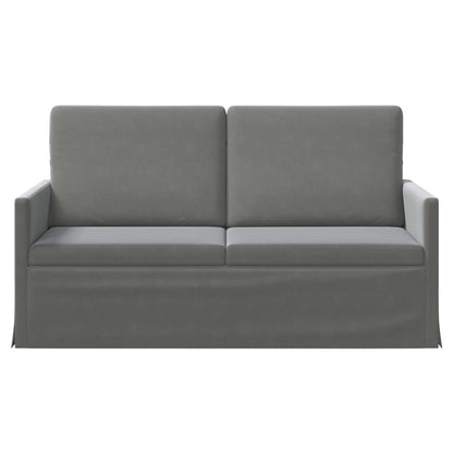 2 Seater Sofa 150 x 81 x 82 cm Velvet 140 cm Dark grey