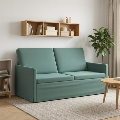 2 Seater Sofa 150 x 81 x 82 cm Velvet 140 cm Sea green