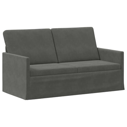 2 Seater Sofa 150 x 81 x 82 cm Corduroy Fabric 140 cm Dark grey