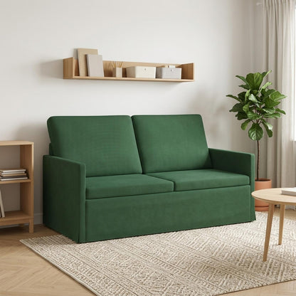 2 Seater Sofa 150 x 81 x 82 cm Corduroy Fabric 140 cm Jungle green