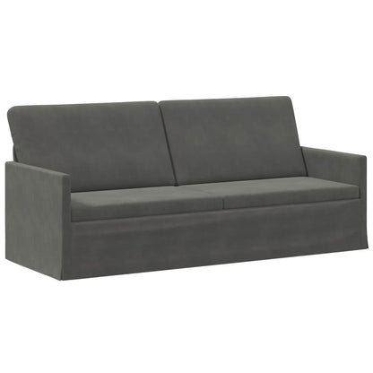 3 Seater Sofa 190 x 81 x 82 cm Corduroy Fabric 180 cm Dark grey