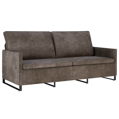 vidaXL Sofa Set 2 pcs Dark Grey Faux Suede Fabric 4