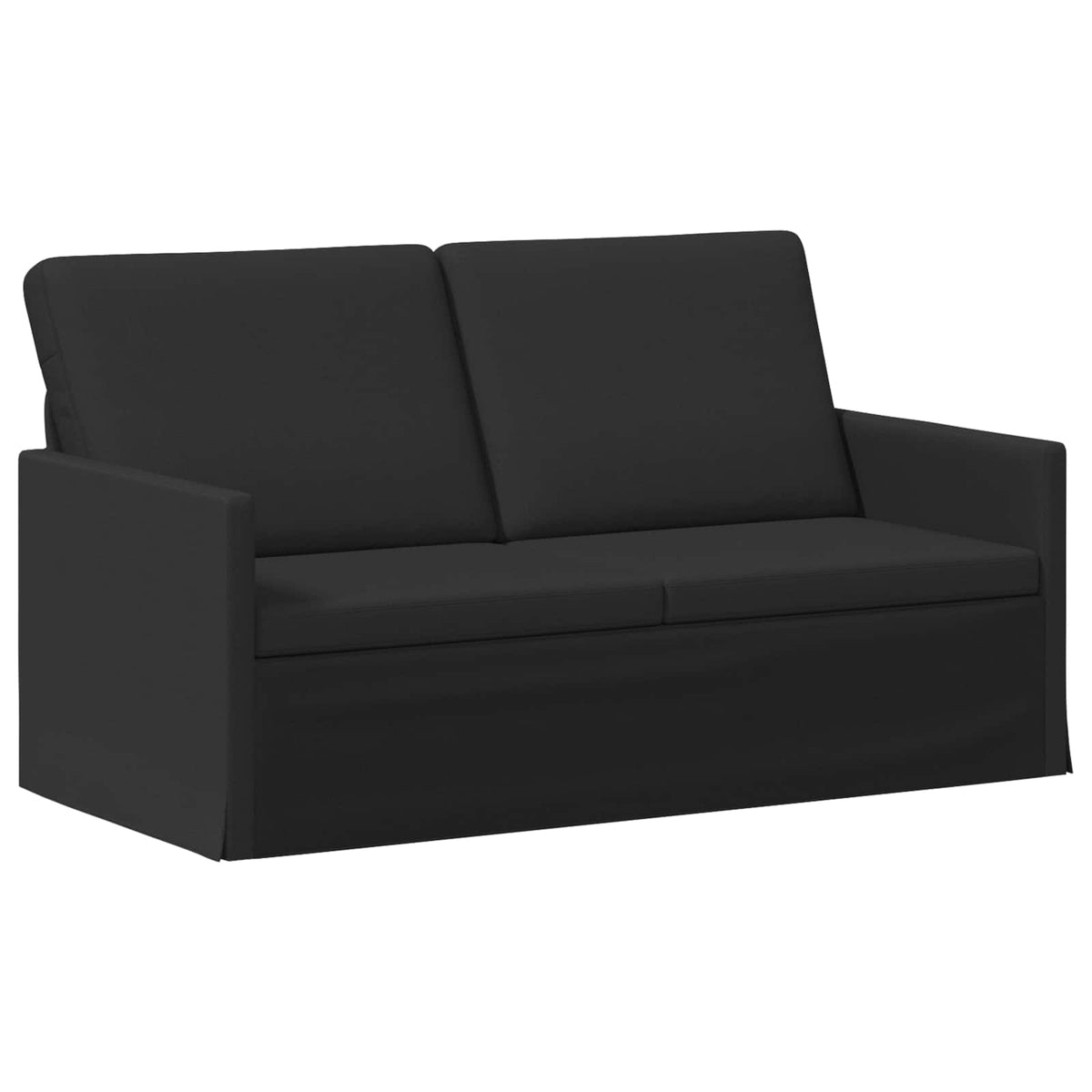 Sofa Set 2 pcs Fabric 1-Seater + 2-Seater (140 cm) Black