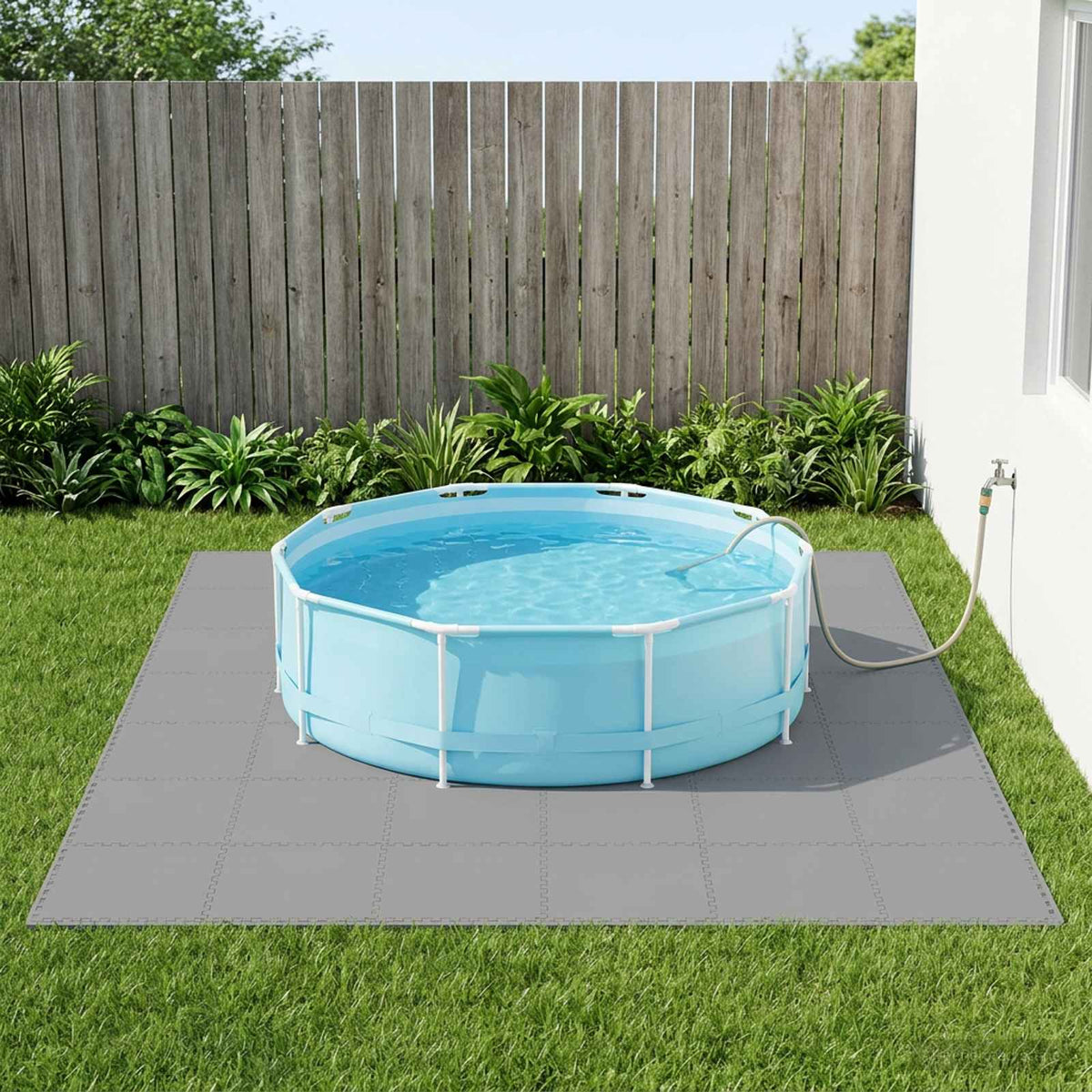Pool Ground Mat 18 m² EVA Foam Thickness 0.4 cm Grey 40