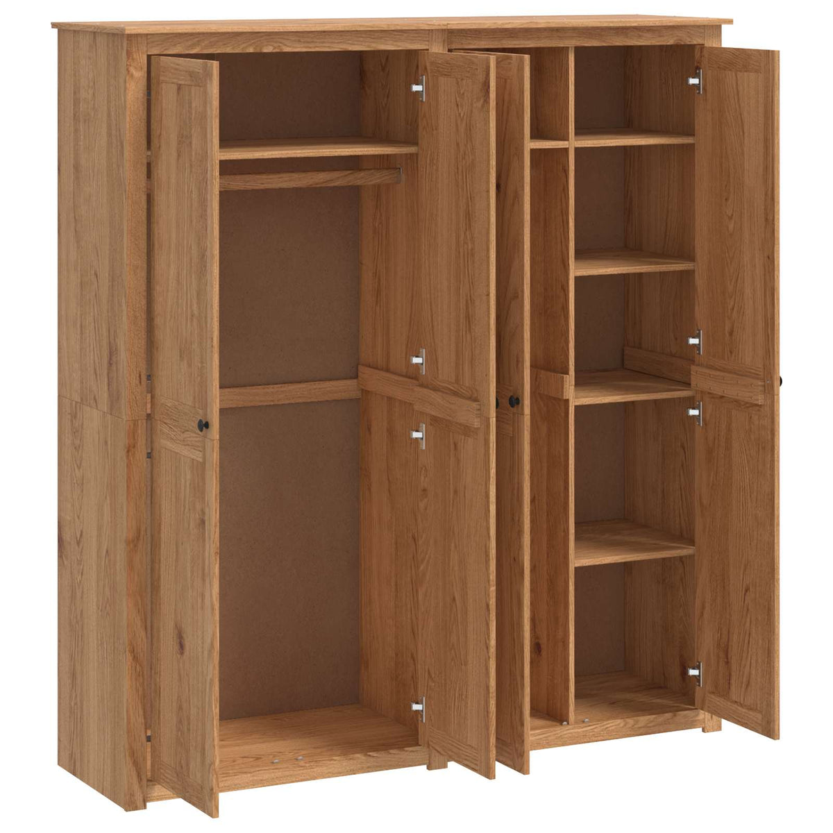 vidaXL Wardrobe PANAMA Honey 169 x 50 x 185 cm Solid Pine Wood 3