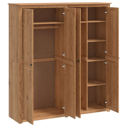 vidaXL Wardrobe PANAMA Honey 169 x 50 x 185 cm Solid Pine Wood 3