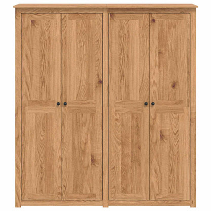 vidaXL Wardrobe PANAMA Honey 169 x 50 x 185 cm Solid Pine Wood 4