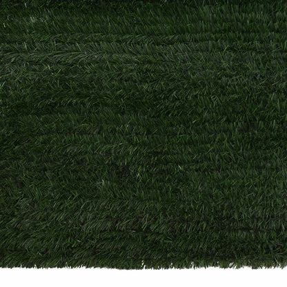 Artificial Fence PVC and Steel Dark green 1 m 6 m