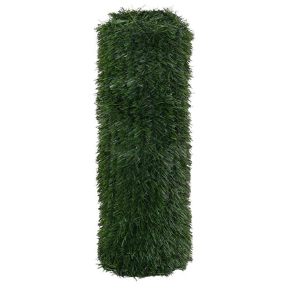 Artificial Fence PVC and Steel Dark green 1 m 6 m