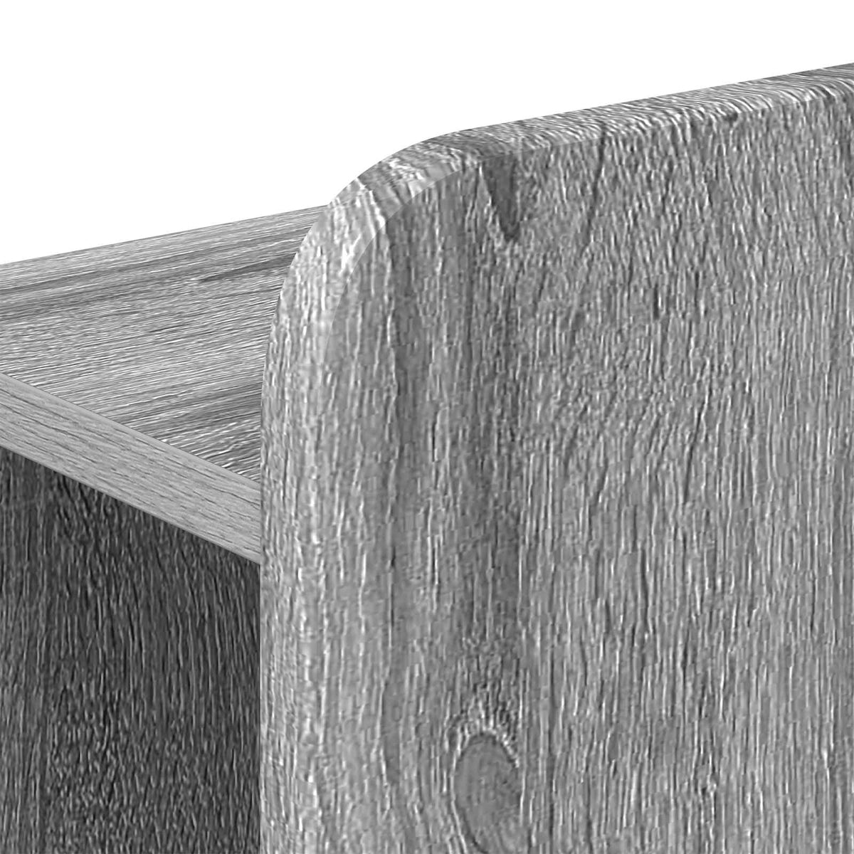 Bed Frame with Storage Engineered Wood Length 200 cm without Centre Shelf Grey Sonoma 80 cm