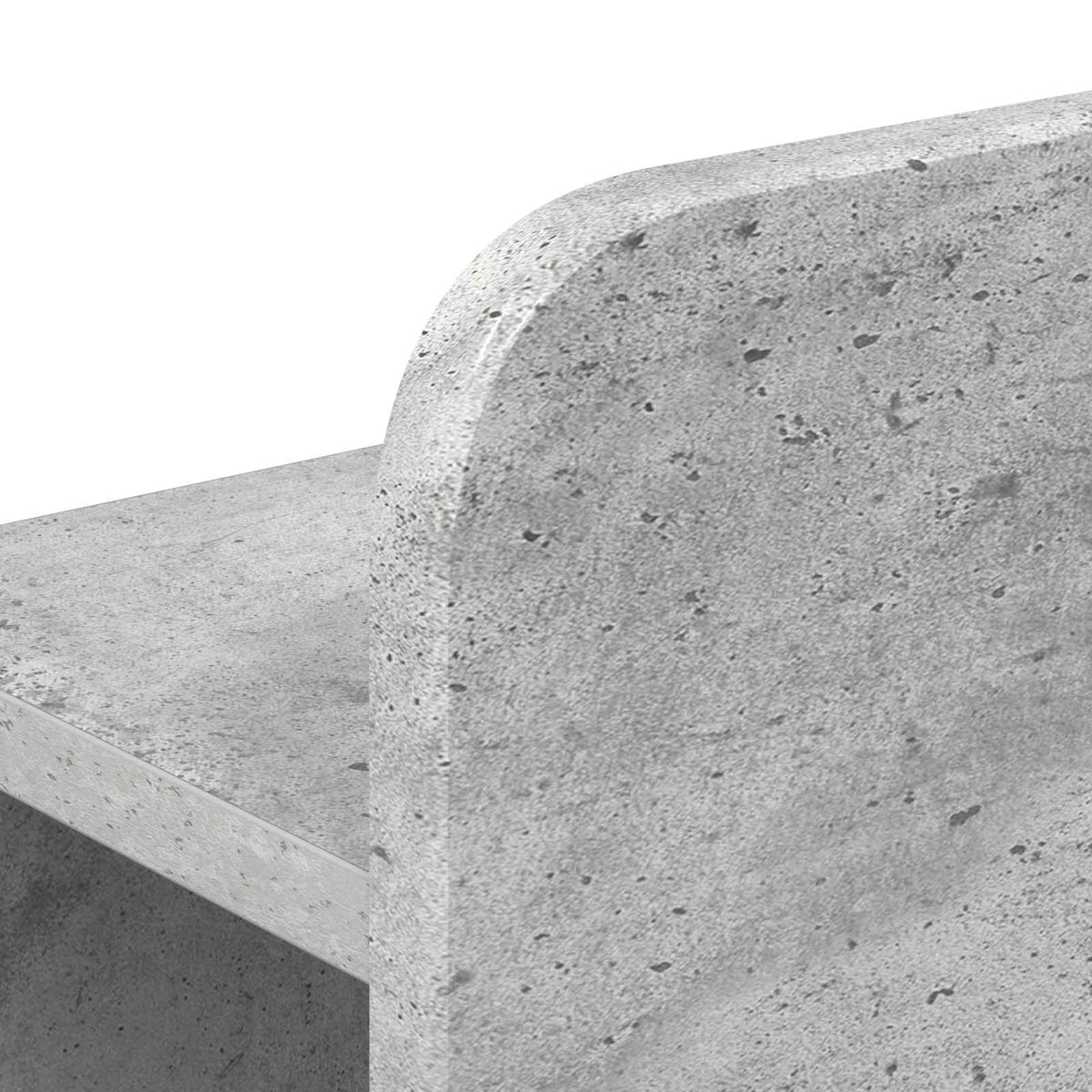 Bed Frame with Storage 200 x 200 cm Engineered Wood with Centre Shelf Concrete grey