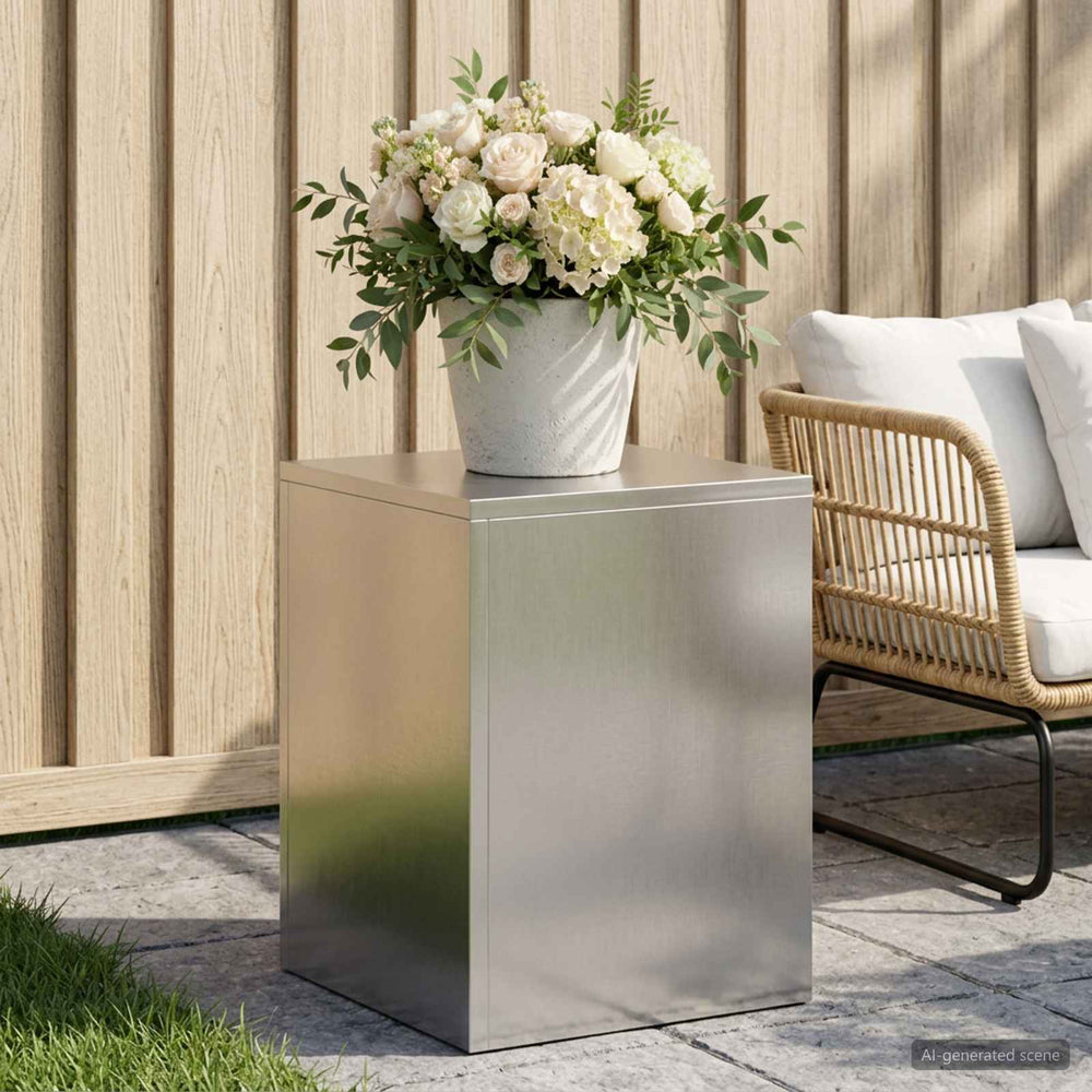 vidaXL Plant Stand Silver 30 x 30 x 40 cm Steel Stainless Steel