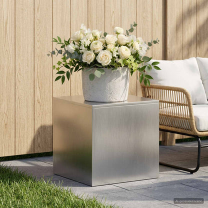 Plant Stand Silver 30 x 30 x 40 cm Steel Stainless Steel 1x (40 x 40 x 40 cm)
